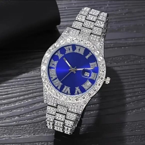 Diamond cuban link watch